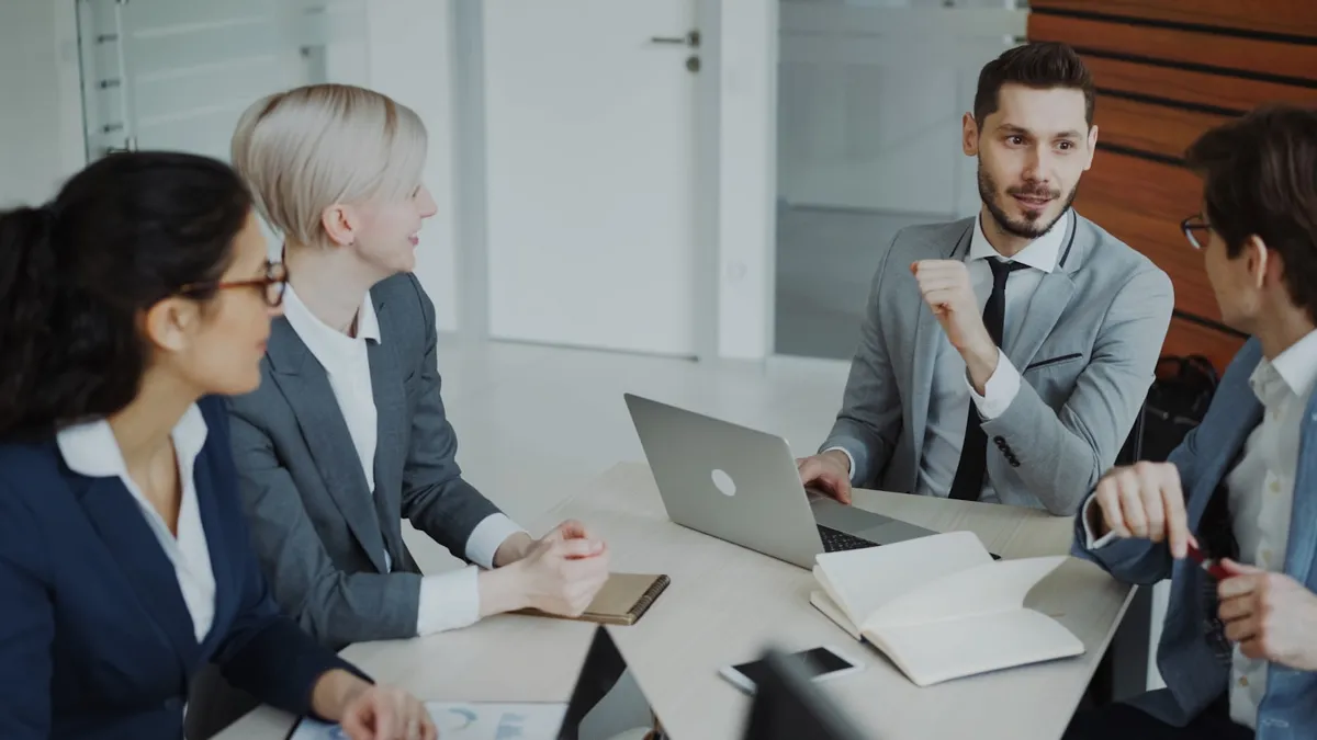 Select Talent consultants advising a client leadership team